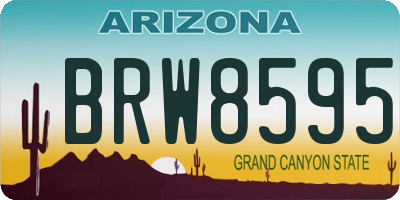 AZ license plate BRW8595