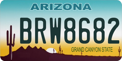 AZ license plate BRW8682