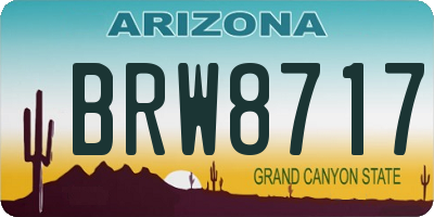 AZ license plate BRW8717