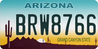 AZ license plate BRW8766