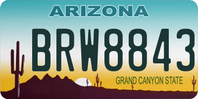 AZ license plate BRW8843