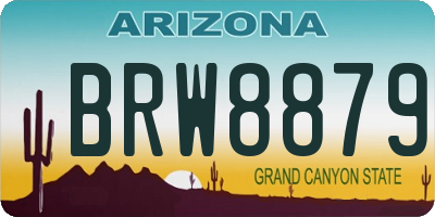 AZ license plate BRW8879