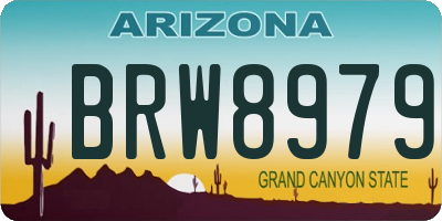 AZ license plate BRW8979
