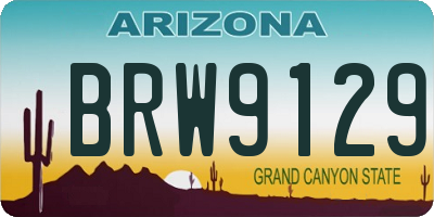 AZ license plate BRW9129