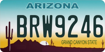 AZ license plate BRW9246