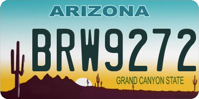 AZ license plate BRW9272