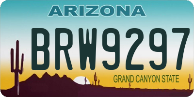 AZ license plate BRW9297
