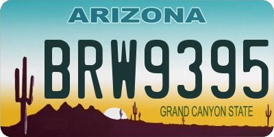 AZ license plate BRW9395