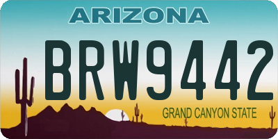 AZ license plate BRW9442