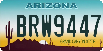 AZ license plate BRW9447