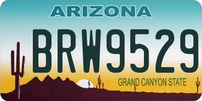 AZ license plate BRW9529