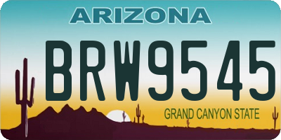 AZ license plate BRW9545