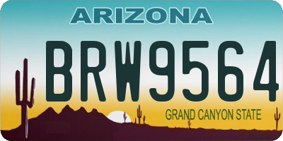 AZ license plate BRW9564