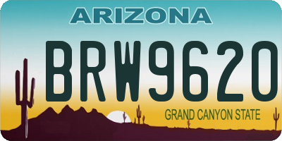 AZ license plate BRW9620