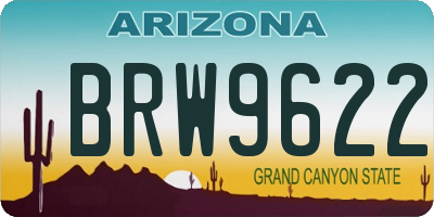 AZ license plate BRW9622