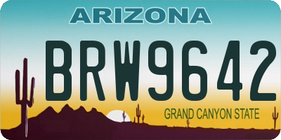 AZ license plate BRW9642