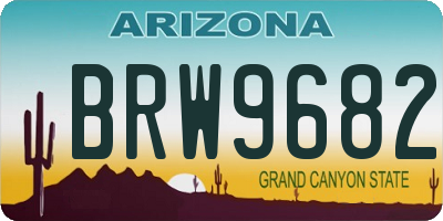 AZ license plate BRW9682