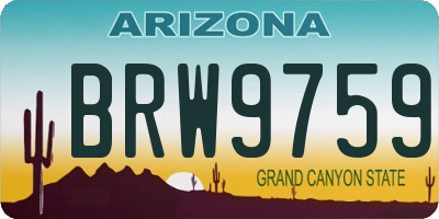 AZ license plate BRW9759
