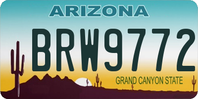AZ license plate BRW9772