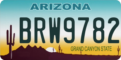 AZ license plate BRW9782