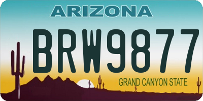 AZ license plate BRW9877
