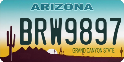 AZ license plate BRW9897