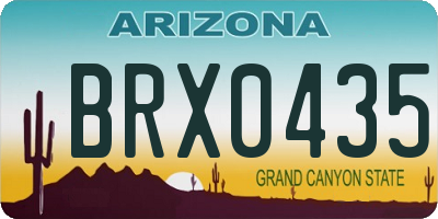 AZ license plate BRX0435