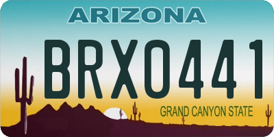 AZ license plate BRX0441