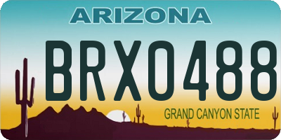 AZ license plate BRX0488
