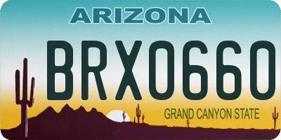 AZ license plate BRX0660