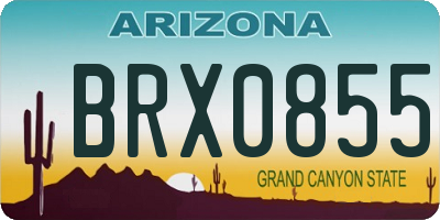 AZ license plate BRX0855