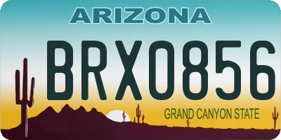 AZ license plate BRX0856