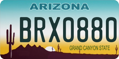 AZ license plate BRX0880