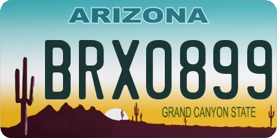 AZ license plate BRX0899