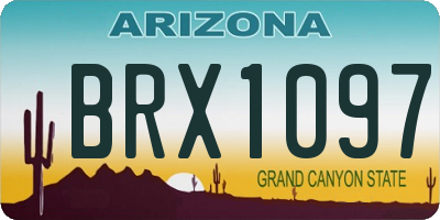 AZ license plate BRX1097