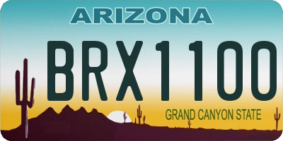 AZ license plate BRX1100