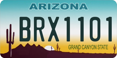 AZ license plate BRX1101
