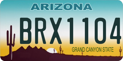 AZ license plate BRX1104