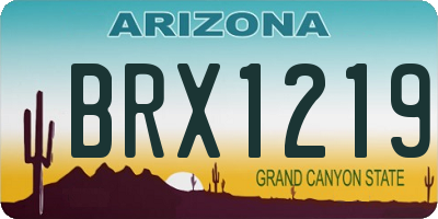 AZ license plate BRX1219