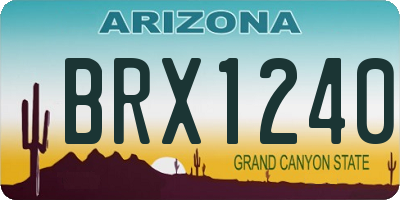 AZ license plate BRX1240