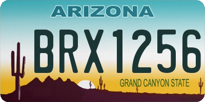 AZ license plate BRX1256