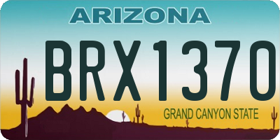 AZ license plate BRX1370
