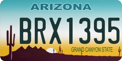 AZ license plate BRX1395