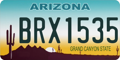 AZ license plate BRX1535