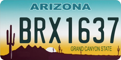 AZ license plate BRX1637