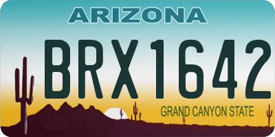 AZ license plate BRX1642