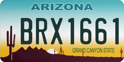 AZ license plate BRX1661