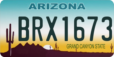 AZ license plate BRX1673