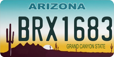 AZ license plate BRX1683