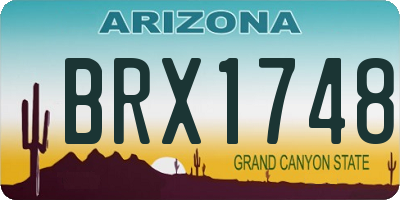 AZ license plate BRX1748